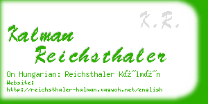 kalman reichsthaler business card